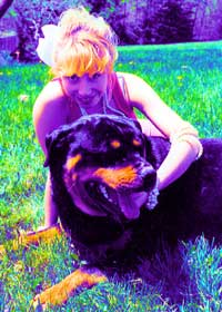 matriarchal woman with dog