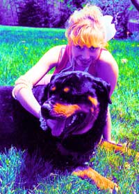 matriarchal woman with dog